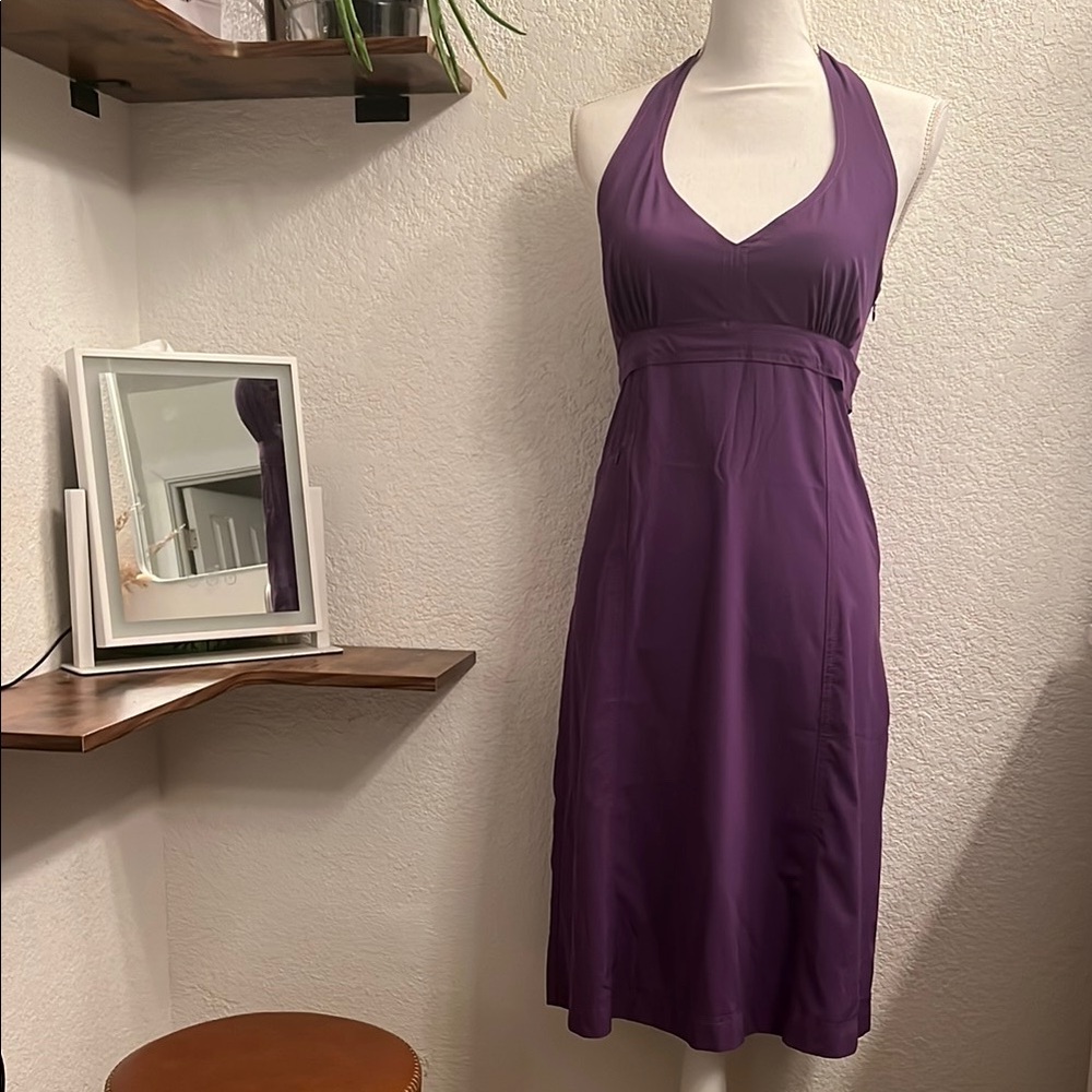 Athleta Pack Everywhere Purple Halter Dress